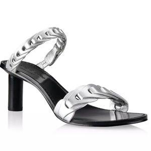 RAG & BONE Infinity mid-heel metallic leather  sandals/ NWT